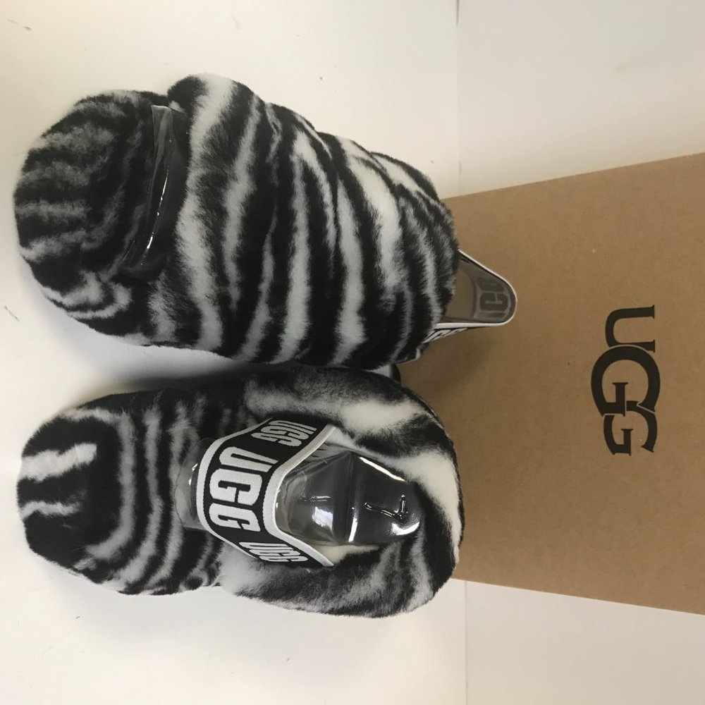 UGG Fluff Yeah Slide Zebra Slipper - Picture 5 of 6